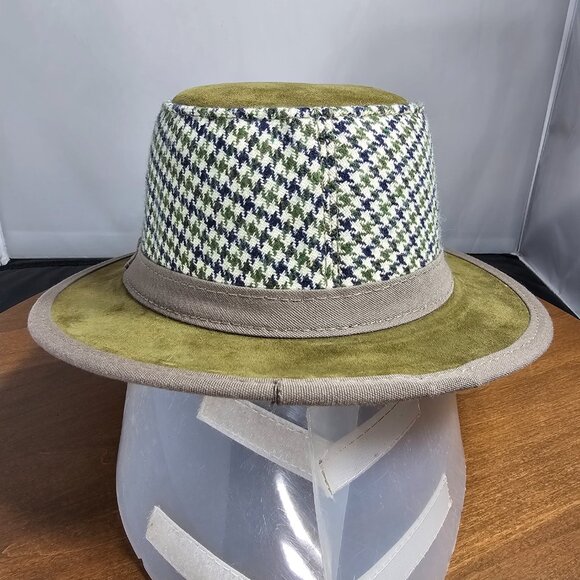 Eco Soho Suede / Fabric Fedora American Hat Makers | Sage | Small RARE - Picture 4 of 9